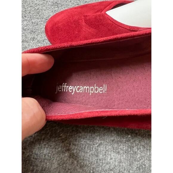 Jeffrey Campbell Burgundy Suede Loafers - Picture 5 of 8